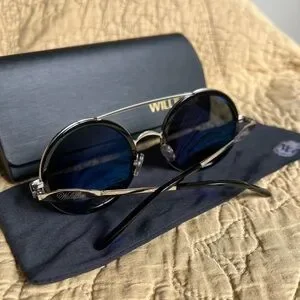 Wildfox Winona Black Round Sunglasses Wildfox Couture Winona Circle Frame Sunglasses in Silver w  main image 3